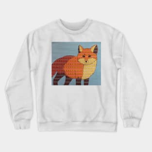 Dotted Orange Fox Crewneck Sweatshirt